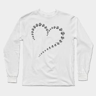 Heart of Zebra Hearts Long Sleeve T-Shirt